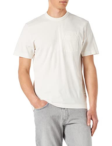 TOM TAILOR Herren Naturally Dyed T-Shirt mit Brusttasche 1031641, 28130 - Soft Buttercream, XXS von TOM TAILOR