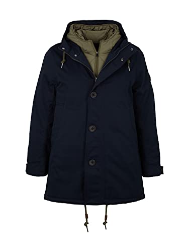 TOM TAILOR Herren Parka mit Kapuze 1032496, 10668 - Sky Captain Blue, L von TOM TAILOR