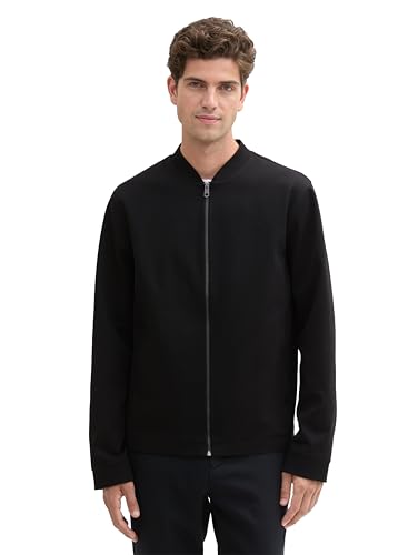 TOM TAILOR Herren Piqué Sakko in Bomber-Style, 29999 - Black, M TOM TAILOR Herren Piqué Sakko in Bomber-Style, 29999 - Black, M von TOM TAILOR