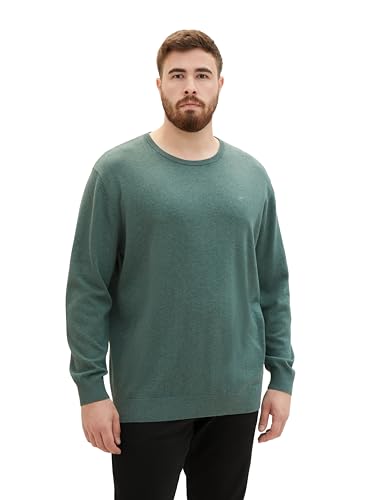 TOM TAILOR Herren Plussize Basic Strickpullover mit Crewneck von TOM TAILOR