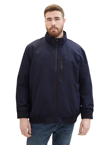 TOM TAILOR Herren Plussize Casual Blouson Jacke, 10668 - Sky Captain Blue, 2XL von TOM TAILOR