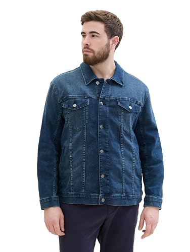 TOM TAILOR Herren Plussize Jeansjacke mit Brusttaschen, 10119 - Used Mid Stone Blue Denim, 2XL TOM TAILOR Herren Plussize Jeansjacke mit Brusttaschen, 10119 - Used Mid Stone Blue Denim, 2XL von TOM TAILOR