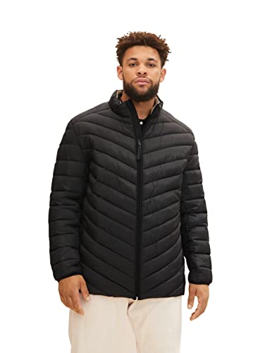 TOM TAILOR Herren Plussize Lightweight Steppjacke 1033490, 29999 - Black, XXL von TOM TAILOR
