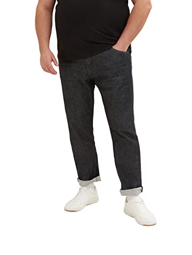 TOM TAILOR Herren Plussize Slim Fit Jeans 1035788, 10245 - Clean Rinsed Black Denim, 40W / 32L von TOM TAILOR