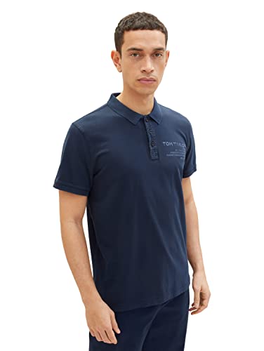 TOM TAILOR Herren Poloshirt im Washed-Look 1035641, 10668 - sky captain blue, M von TOM TAILOR