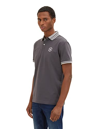 TOM TAILOR Herren Poloshirt mit Logo-Print von TOM TAILOR