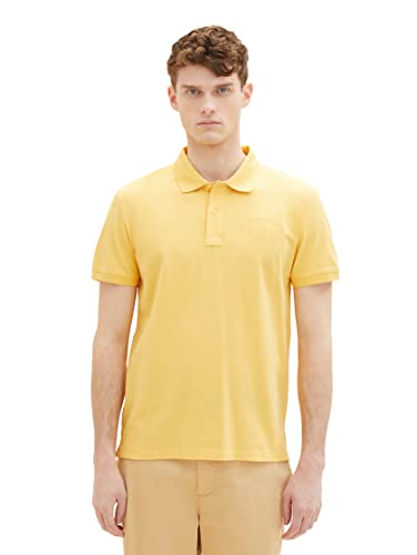 TOM TAILOR Herren Poloshirt mit Logo-Stickerei 1036960, 16719 - corn yellow, XXL von TOM TAILOR