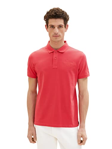 TOM TAILOR Herren Poloshirt mit Logo-Stickerei 1036960, 31045 - soft berry red, XXL TOM TAILOR Herren Poloshirt mit Logo-Stickerei 1036960, 31045 - soft berry red, XXL von TOM TAILOR