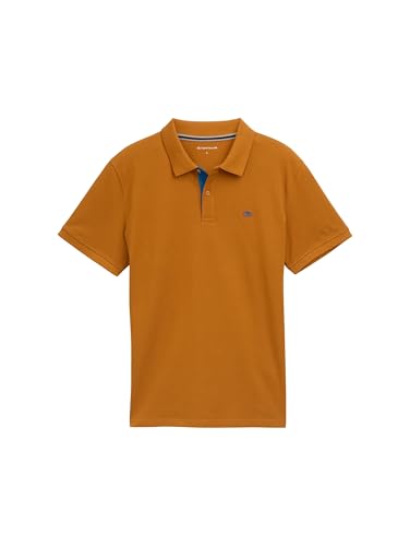 TOM TAILOR Herren 1031006 Poloshirt, 10821 - Peanut Butter Brown, L von TOM TAILOR