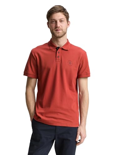 TOM TAILOR Herren 1046796 Poloshirt, 14302-Velvet Red, XL von TOM TAILOR