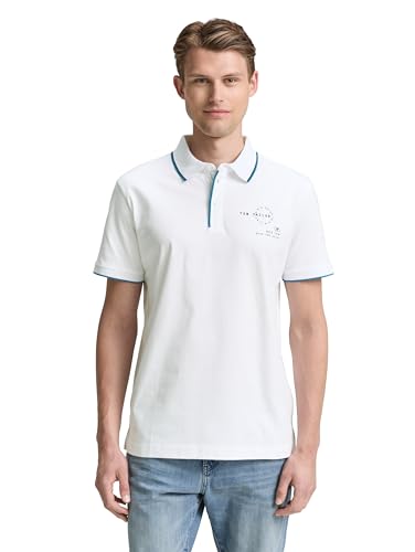 TOM TAILOR Herren 1046795 Poloshirt, 20000-White, L TOM TAILOR Herren 1046795 Poloshirt, 20000-White, L von TOM TAILOR