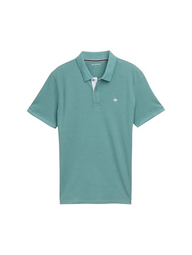 TOM TAILOR Herren 1031006 Poloshirt, 36354 - Meadow Teal Dark Melange, L von TOM TAILOR