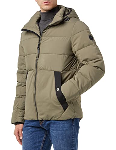 TOM TAILOR Herren Puffer Jacke mit Kapuze 1032481, 10415 - Dusty Olive Green, M von TOM TAILOR