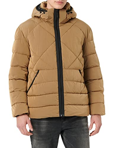 TOM TAILOR Herren Puffer Jacke mit Kapuze 1032484, 15078 - Otter Brown, M von TOM TAILOR