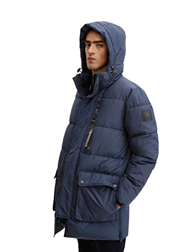 TOM TAILOR Herren Puffer Parka mit recyceltem Polyester 1032487, 10668 - Sky Captain Blue, XL von TOM TAILOR