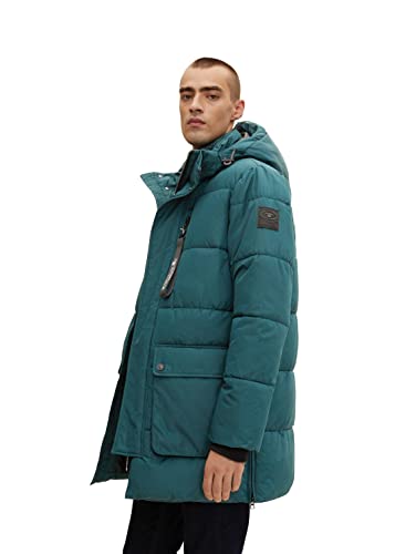 TOM TAILOR Herren Puffer Parka mit recyceltem Polyester 1032487, 10834 - Deep Green Lake, XXL von TOM TAILOR