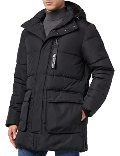 TOM TAILOR Herren Puffer Parka mit recyceltem Polyester 1032487, 29999 - Black, XXL von TOM TAILOR