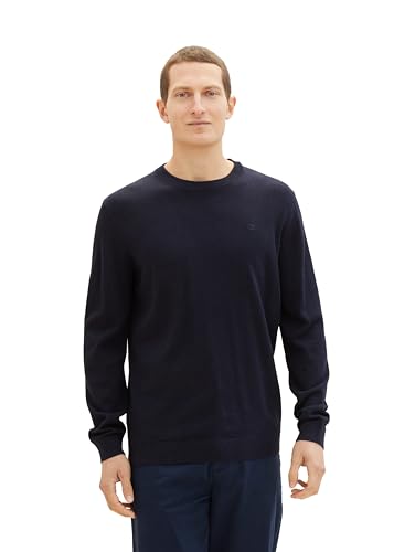 TOM TAILOR Herren 1038426 Pullover, 13160 - Knitted Navy Melange, 3XL EU von TOM TAILOR