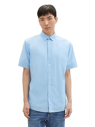 TOM TAILOR Herren Regular Fit Basic Hemd, washed out middle blue, XL TOM TAILOR Herren Regular Fit Basic Hemd, washed out middle blue, XL von TOM TAILOR
