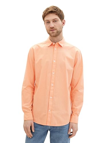 TOM TAILOR Herren Regular Fit Chambray Hemd aus Baumwolle, 34811 - Orange Small Check, XXL TOM TAILOR Herren Regular Fit Chambray Hemd aus Baumwolle, 34811 - Orange Small Check, XXL von TOM TAILOR