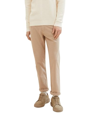 TOM TAILOR Herren Regular Fit Chino Hose, 32099 - Brown Caramel Dobby, 36/34 von TOM TAILOR