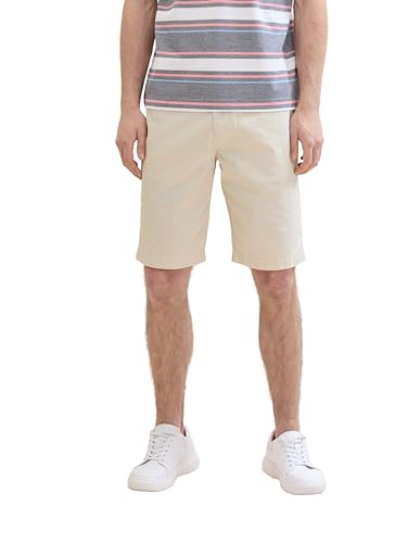 TOM TAILOR Herren Regular Fit Chino Shorts, light cashew beige, S von TOM TAILOR
