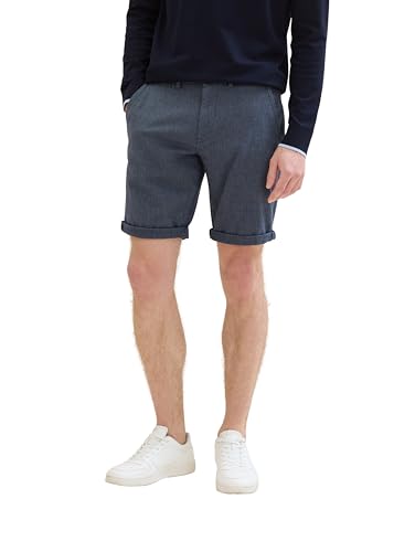 TOM TAILOR Herren Regular Fit Chino Shorts, navy diamond structure, 28 TOM TAILOR Herren Regular Fit Chino Shorts, navy diamond structure, 28 von TOM TAILOR
