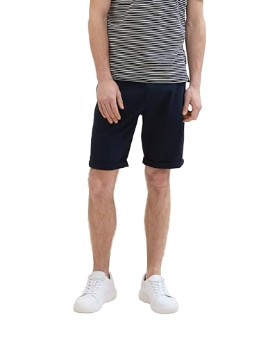 TOM TAILOR Herren Regular Fit Chino Shorts, sky captain blue, 36 von TOM TAILOR