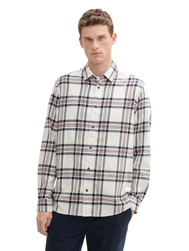 TOM TAILOR Herren Regular Fit Hemd im Karomuster, 36641 - Offwhite Check, XXL TOM TAILOR Herren Regular Fit Hemd im Karomuster, 36641 - Offwhite Check, XXL von TOM TAILOR