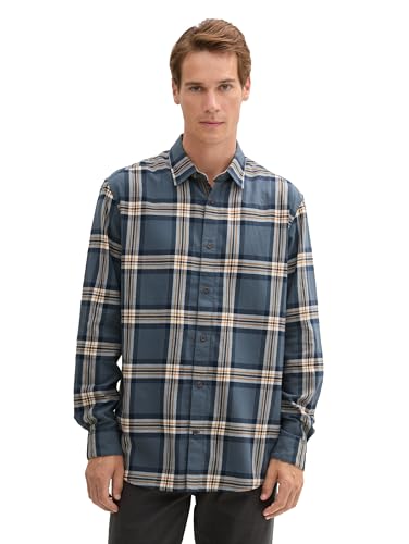 TOM TAILOR Herren Regular Fit Hemd im Karomuster, 36642 - Stormy Blue White Check, L TOM TAILOR Herren Regular Fit Hemd im Karomuster, 36642 - Stormy Blue White Check, L von TOM TAILOR