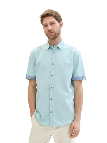 TOM TAILOR Herren Regular Fit Hemd mit Allover-Print, turquoise geometric design, L TOM TAILOR Herren Regular Fit Hemd mit Allover-Print, turquoise geometric design, L von TOM TAILOR