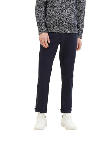 TOM TAILOR Herren Regular Fit Washed Chino Hose, 10668 - Sky Captain Blue, 28/32 von TOM TAILOR