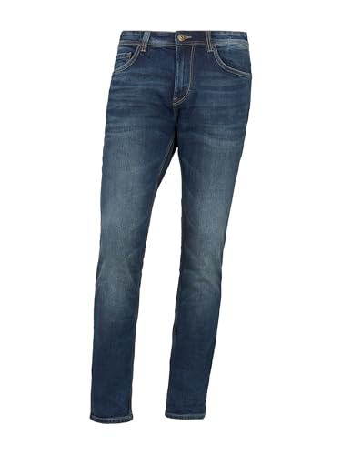 TOM TAILOR Herren Regular Slim Fit Jeans Basic Stretch Hose Trousers Stone Washed Five-Pocket Josh, Farben:Blau, Größe Jeans:30W / 32L, Beinlänge:L32 von TOM TAILOR