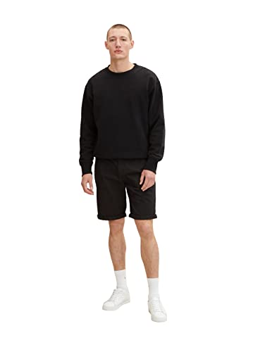 TOM TAILOR Herren Relaxed Chino Shorts 1031443, 29999 - Black, 33 von TOM TAILOR