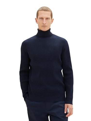 TOM TAILOR Herren Rollkragen-Pullover, sky captain blue, M von TOM TAILOR