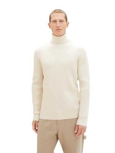 TOM TAILOR Herren Rollkragen-Pullover, vintage beige, XXXL von TOM TAILOR