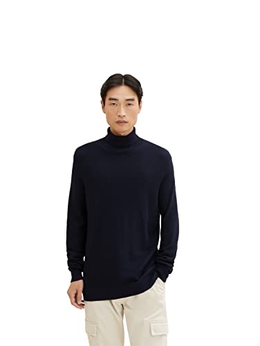 TOM TAILOR Herren Rollkragenpullover mit Wolle 1033528, 10668 - Sky Captain Blue, XXL von TOM TAILOR