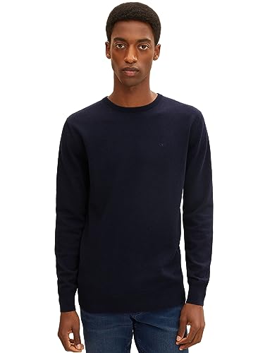 TOM TAILOR Herren Basic Strickpullover mit Crewneck von TOM TAILOR