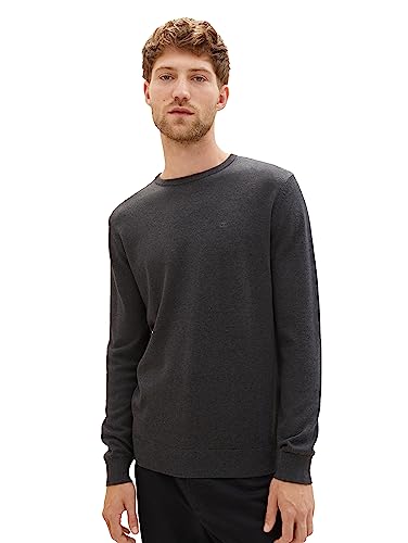 TOM TAILOR Herren Basic Strickpullover mit Crewneck von TOM TAILOR