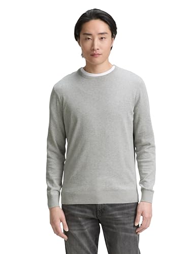 TOM TAILOR Herren Basic Strickpullover mit Crewneck von TOM TAILOR