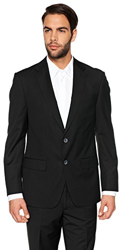 TOM TAILOR Herren Sakko 39002140911/NOS Suit Blazer solid, Gr. 52, Schwarz (2999 Black) von TOM TAILOR