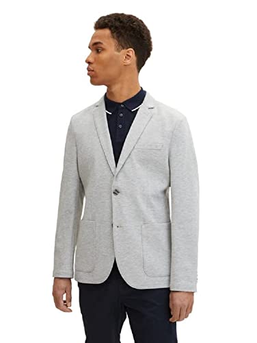 TOM TAILOR Herren Sakko aus Jersey 1029795, 10411 - Grey Melange, 54 von TOM TAILOR