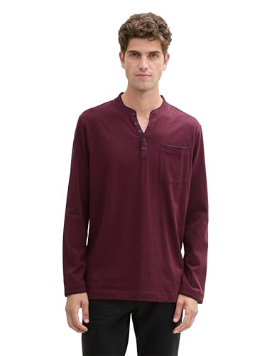 TOM TAILOR Herren Serafino Longsleeve mit Brusttasche, 10341 - Gipsy Purple, L TOM TAILOR Herren Serafino Longsleeve mit Brusttasche, 10341 - Gipsy Purple, L von TOM TAILOR