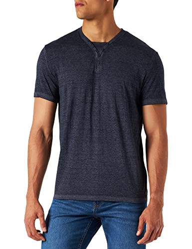TOM TAILOR Herren Serafino T-Shirt 1032269, 10668 - Sky Captain Blue, XL von TOM TAILOR
