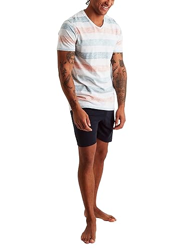 TOM TAILOR Herren Shorty weiß quergestreift 56 von TOM TAILOR