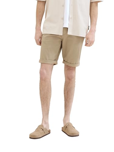 TOM TAILOR Herren Slim Chino Bermuda Shorts mit Stretch, 11018 - Chinchilla, 40 von TOM TAILOR