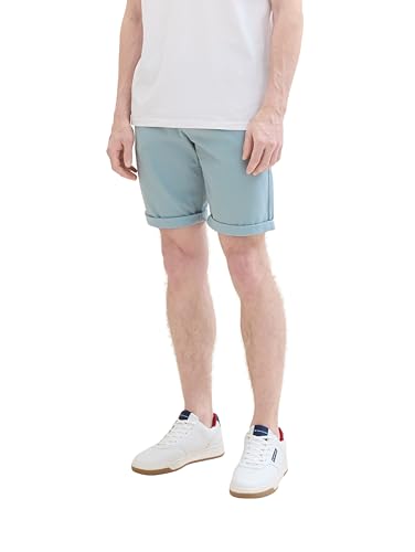 TOM TAILOR Herren Slim Chino Bermuda Shorts mit Stretch, 27475 - Grey Mint, 36 von TOM TAILOR