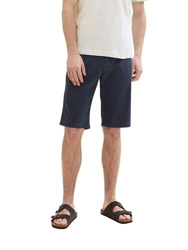 TOM TAILOR Herren Slim Chino Bermuda Shorts mit Stretch, navy structure print, 29 TOM TAILOR Herren Slim Chino Bermuda Shorts mit Stretch, navy structure print, 29 von TOM TAILOR