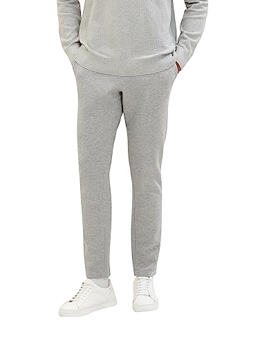 TOM TAILOR Herren Slim Fit Piqué Chino Hose im Jogger-Style mit Gummibund, 12035 - Grey Heather Melange, 33/34 TOM TAILOR Herren Slim Fit Piqué Chino Hose im Jogger-Style mit Gummibund, 12035 - Grey Heather Melange, 33/34 von TOM TAILOR