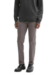 TOM TAILOR Herren 1037547 Slim Fit Stretch Chino Hose mit Gürtel, 36524-Navy Beige Zig Zag Structure, XS TOM TAILOR Herren 1037547 Slim Fit Stretch Chino Hose mit Gürtel, 36524-Navy Beige Zig Zag Structure, XS von TOM TAILOR